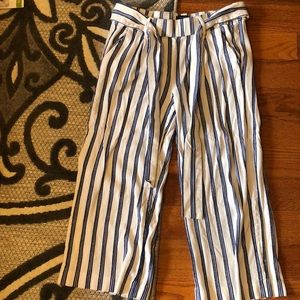 Petite halogen pants with tie belt